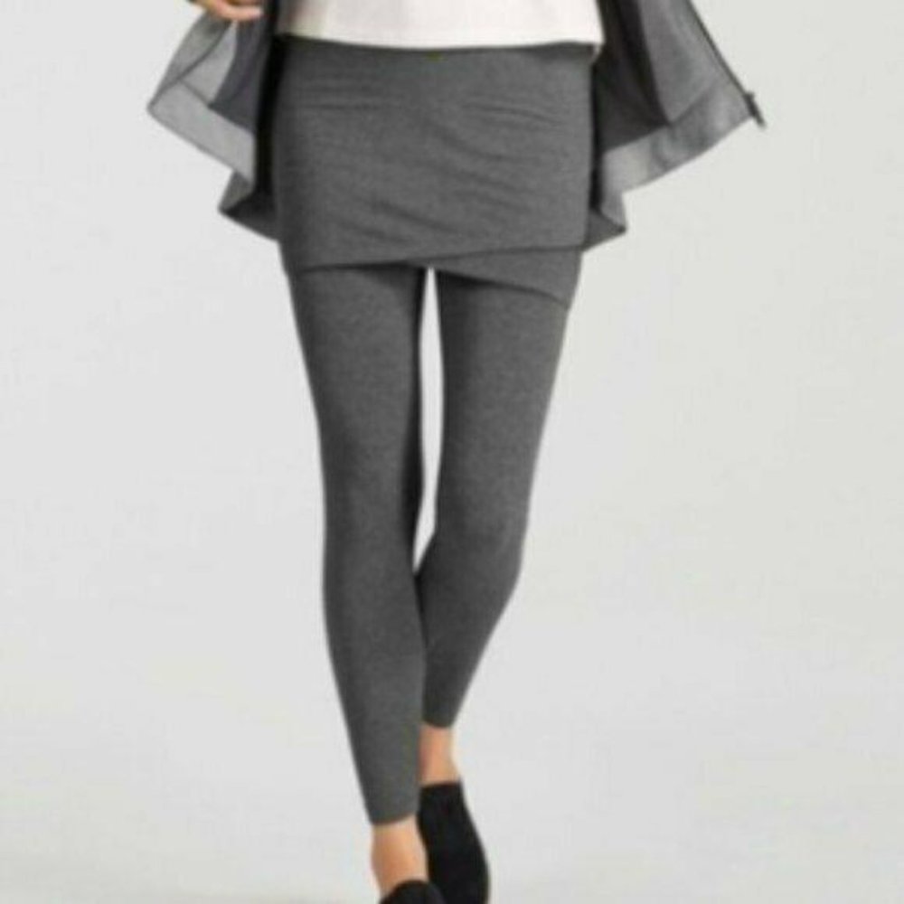 cabi Skirted Leggings Women's S Small Solid Gray M Leggings Stretch Athleisure